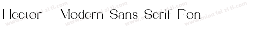 Hector   Modern Sans Serif Font fam字体转换